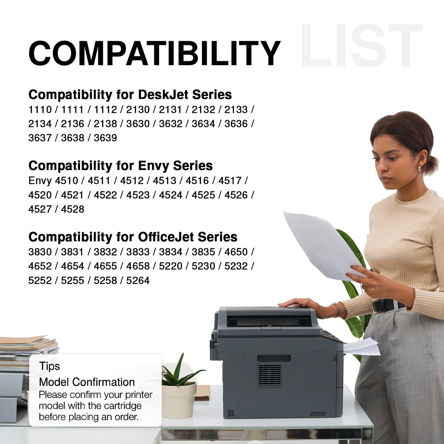 302 XL printer cartridges multipack, 302 color & black cartridge compatible for HP 302 printer cartridges, for OfficeJet 3831 4650 5230 3833 3830, DeskJet 3630 3636 3639 1110, Envy 4524 4527 4525