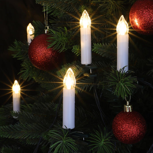 CLGarden LED Candle String Lights LEDKLK40 Candle String Lights 40 Shaft Lamps with Cable Timer