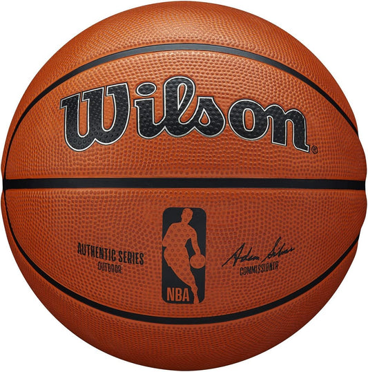 Wilson Unisex-Adult NBA Authentic Series Outdoor Basketball, Brown, Size 6