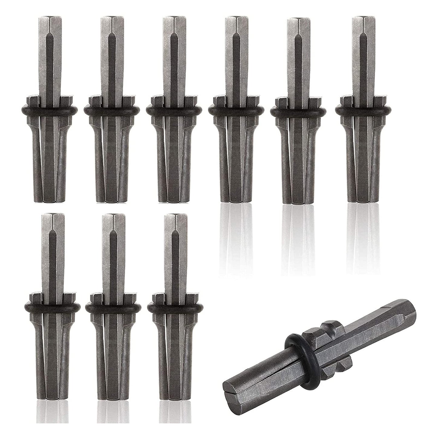 Uadme Stone Splitter, 10 pieces 16mm/0.6 inch Hand Splitters for concrete stone granite marble concrete gneiss sandstone slate, plug and feathers, tools for splitting rocks.