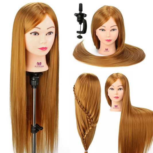 Training heads Neverland 30 inches 100% synthetic hair salon practice mannequin with clamp.