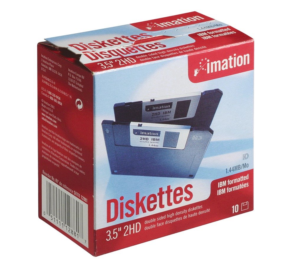 Imation - 3.5 inch DS-HD IBM formatted - Black, pack of 10