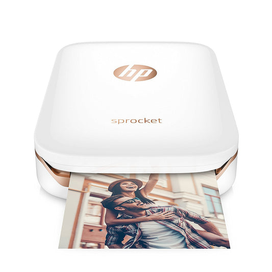 HP Sprocket Mobile Photo Printer (No Ink Printing, Bluetooth, 2 x 3 inch Prints) White