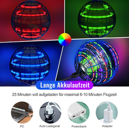 Small Flying Ball, orbi Boomerang Ball, kids toy for ages 6 and up with LED light, Hand Controlled Hover Ball gifts for boys and girls aged 6-12.