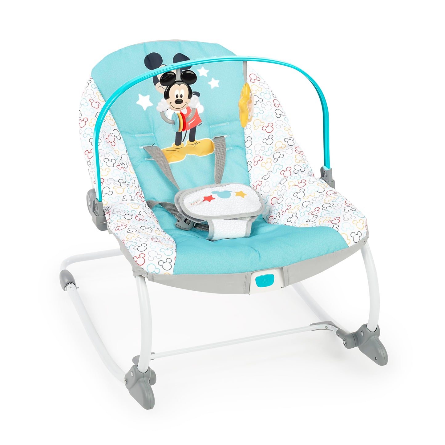 Bright Starts Disney Baby MICKEY MOUSE Infant to Toddler Rocker & Seat with Vibrations and Removable Toy Bar, 0-30 Months Up to 40 lbs (Original Bestie)