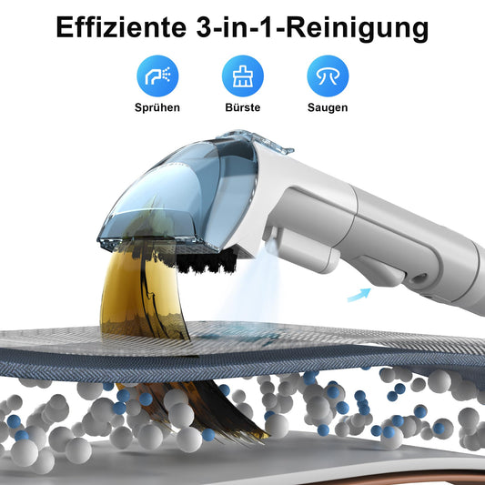 Rivenara upholstery cleaner device wet vacuum cleaner - 450W upholstery cleaner carpet cleaner scrubber upholstery furniture carpet cleaner auto sofa cleaner wet dry vacuum cleaner cleaning device couch