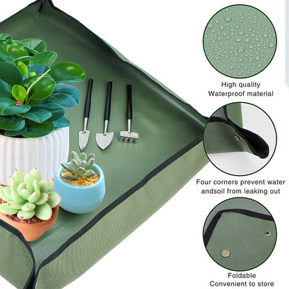 Secwell 25 Pieces Mini Plant Tool Set Succulent Plant Garden Tool With Waterproof Garden Mat Foldable Mini Garden Hand Tool Set for Succulents Potted Plant