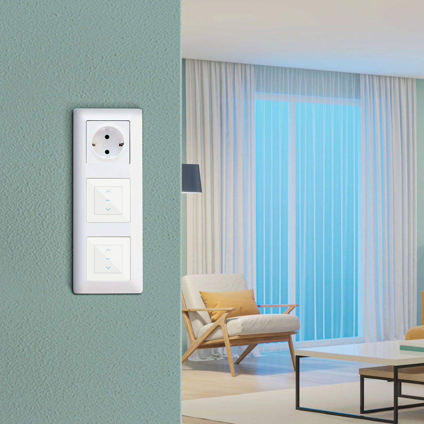MOES Wi-Fi Roller Shutter Switch-2 Pack Smart Roller Shutter Switch for Roller Shutter Control with Smart Life/Tuya App, Alexa And Google Voice Control