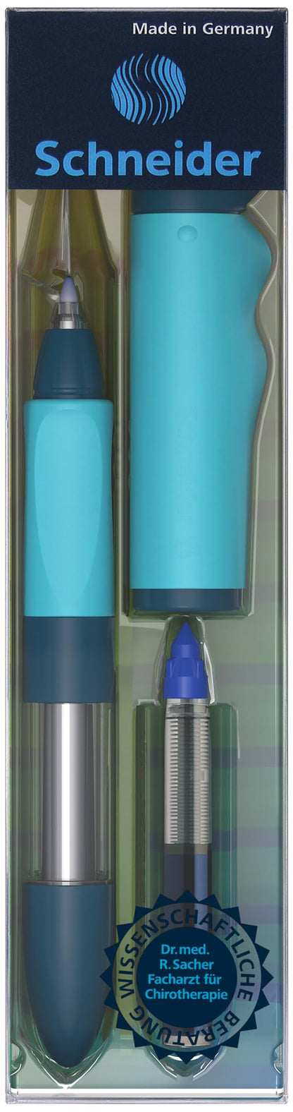 Schneider 188733 Base Senso Rollerball (for beginner writers, for both right and left-handed users) blue-turquoise