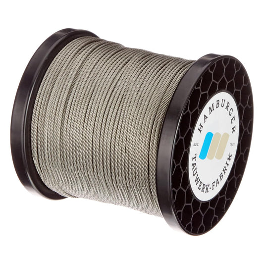 70 meters - 4mm stainless steel wire rope 7x7 V4A Inox rustproof wire rope steel cable railing rope