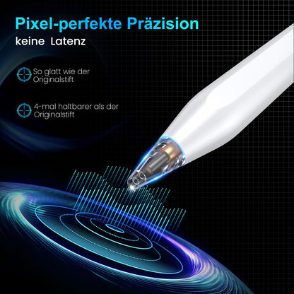 Variglass Pen for iPad 2018-2025 - 2X Fast Charging, Tilt Sensitivity, and Palm Rejection - Stylus Pencil for Apple Pencil with iPad 11/10/9/8/7/6/A16, Pro 3/4/5/6/M4, Air 3/4/5/M2/M3, Mini 5/6.