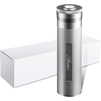 SPIPER Stainless Steel Cigar Humidor, Travel Cigar Case Tube for 3 to 4 cigars, Portable Cigar Case, Cigar Hygrometer, Gift for aficionados, Perfect for going out or short trips.
