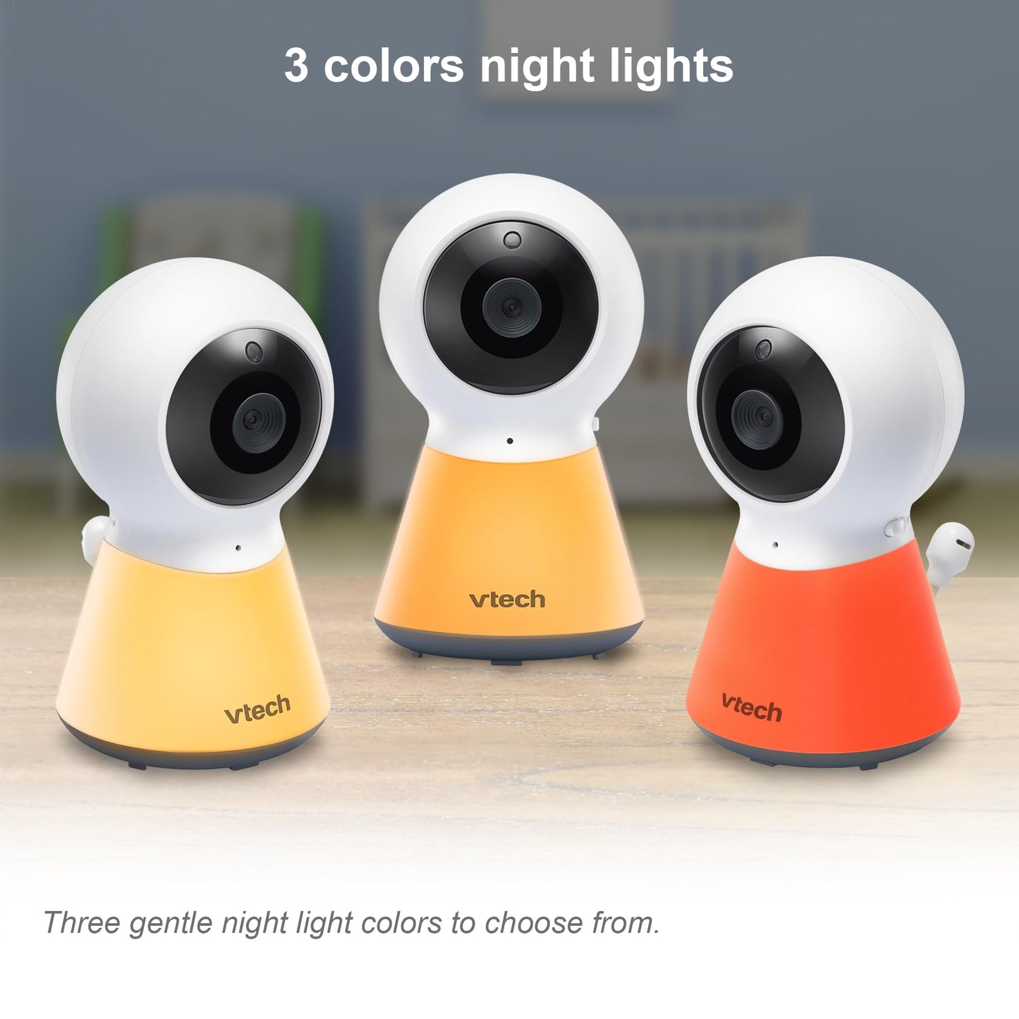 VTech Baby Monitor VM5254 - Video baby monitor with high resolution - Clear sound, LCD color screen and night vision function - With two-way talk, lullabies and night light