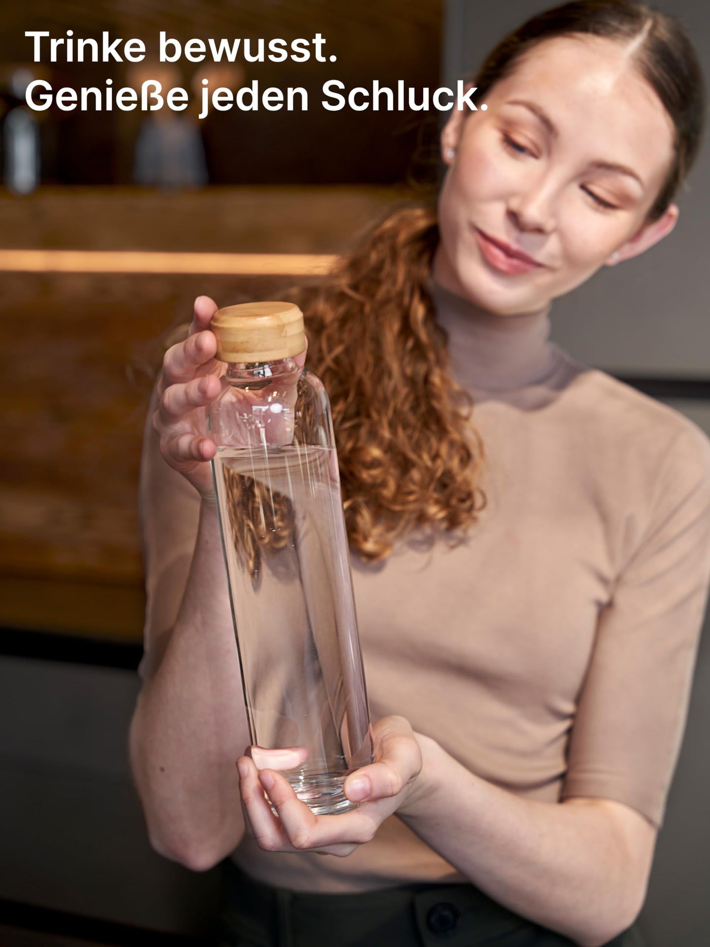 Spottle Glass Water Bottle 1L - Glass bottle available in 500ml, 750ml, 1 liter - Suitable for carbonated drinks - Dishwasher safe & leak-proof Glass Drinking Bottle