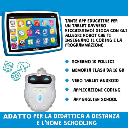 Lisciani Giochi-Mio Tab 10" STEM Coding XL 2021, Multicolor, 89055