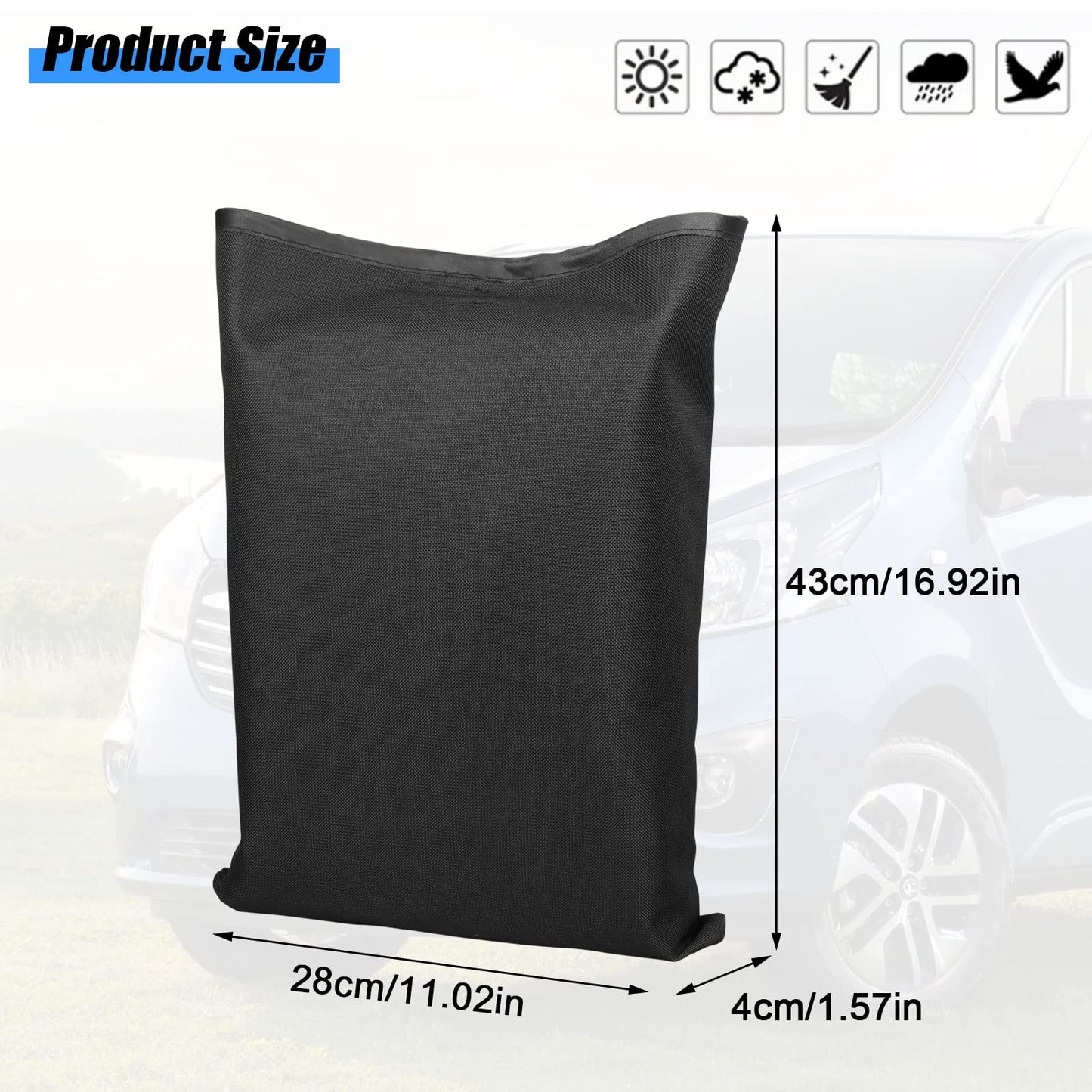 Opaltool Front Windshield Wrap Cover for Opel Vivaro FIAT Talento Nissan NV300 Primastar 2014-2019, Luxury 600D Car Windshield Cover, Windshield Sunshade Front Windshield Cover