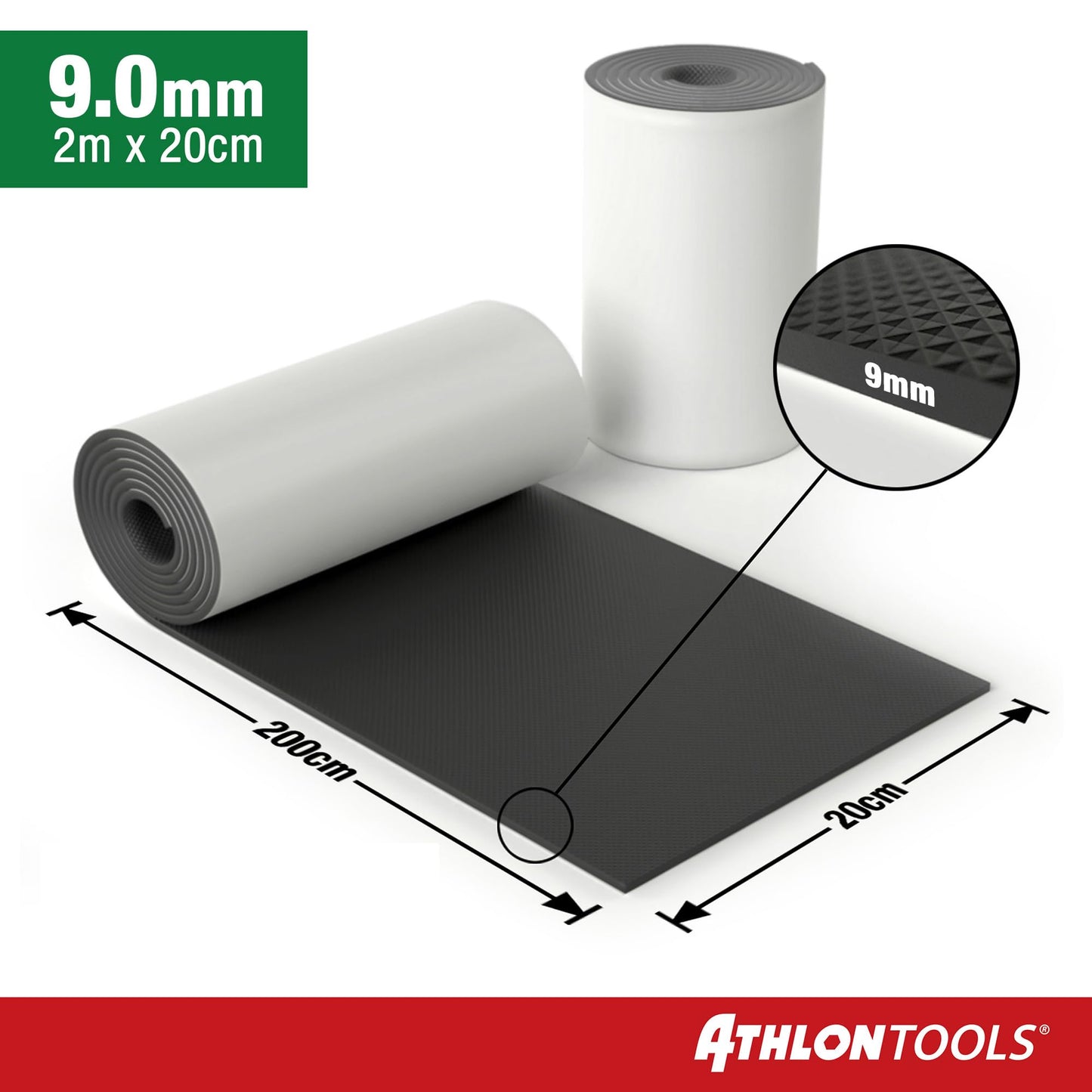 ATHLON TOOLS 2X Car Door Edge Guards (9mm) FlexProtect - each 2m long - Extra Thick Door Edge Protector, self-adhesive, water repellent (black)