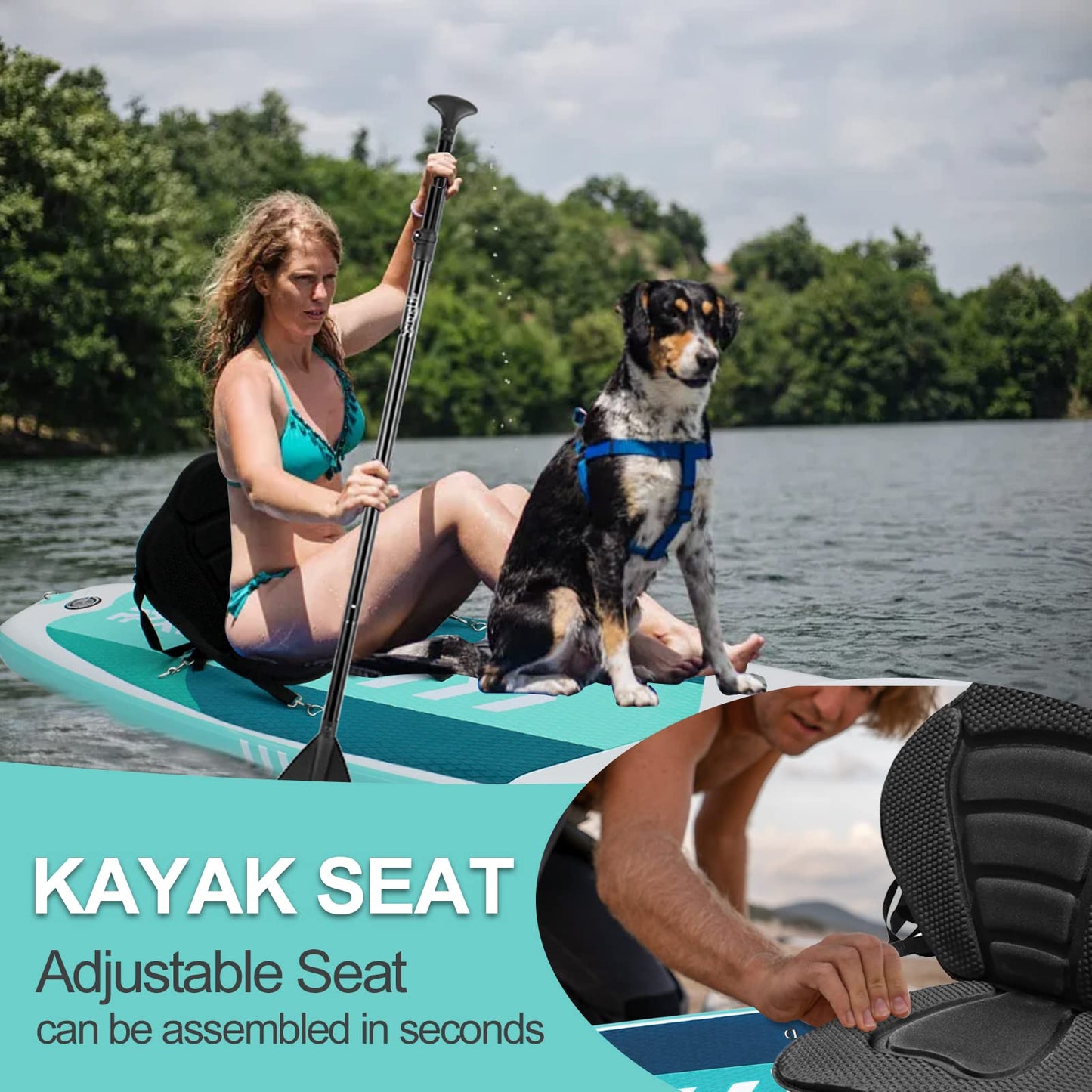 SUP Board, Inflatable Stand Up Paddling Board Set Wide Stable Design 320×84×15cm/335x84x15cm up to 200KG with Complete Accessories, Stand Up Paddle Board Surfboard for Kids & Adults