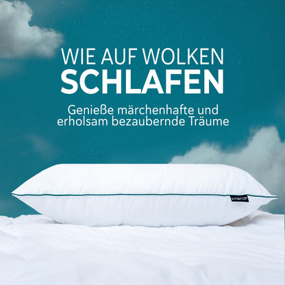 KNERST® 2-piece dream pillow set for snuggling - pillow 80x80 cm for irresistibly soft nights - ergonomic sleep pillow perfect for any sleeping position - cushion, Öko-Tex, Made in Germany.