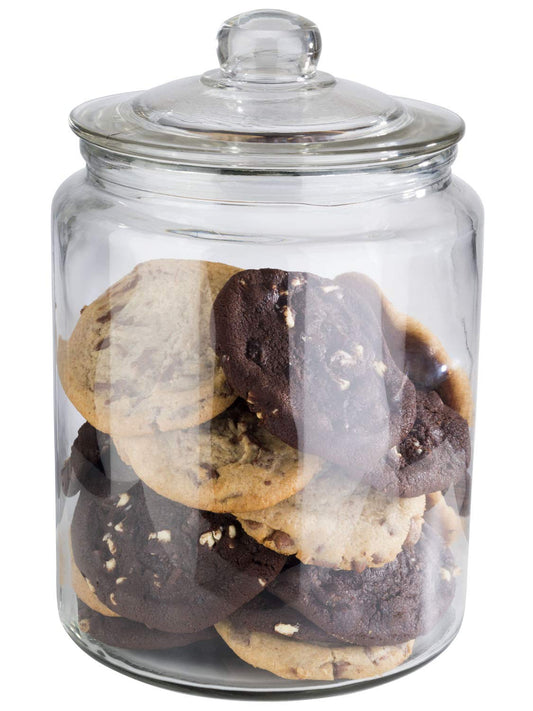 APS storage jar "Classic" - High-quality glass container for storage with a capacity of 6.0 liters - Your products stay fresh with the glass lid with seal, storage container