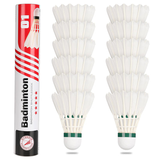 Philonext Badminton Goose Feathers, Sturdy and Durable, for Sports, Training, Badminton Shuttles, for Indoor and Outdoor Play, Shuttlecocks, Sports, Training, Badminton.