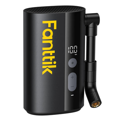 Fanttik X9 Ace Mini Bike Pump, Battery Compressor, 32s Quick-Inflatable Electric Bike Pump, 10.3BAR/150PSI Air Pump with Presta and Schrader Valve, for Road Bike, Mountain Bike, E-Bike, City Bike