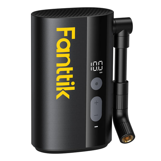 Fanttik X9 Ace Mini Bike Pump, Battery Compressor, 32s Quick-Inflatable Electric Bike Pump, 10.3BAR/150PSI Air Pump with Presta and Schrader Valve, for Road Bike, Mountain Bike, E-Bike, City Bike