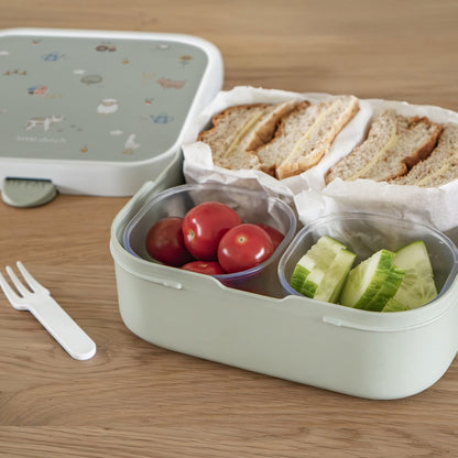 Mepal - Bento Box Large Campus - Bento Lunchbox for Kids - Includes 2 leak-proof bento compartments & fork - Bento compartment is microwave-safe - 2x 200 + 1250 ml - Frozen 2