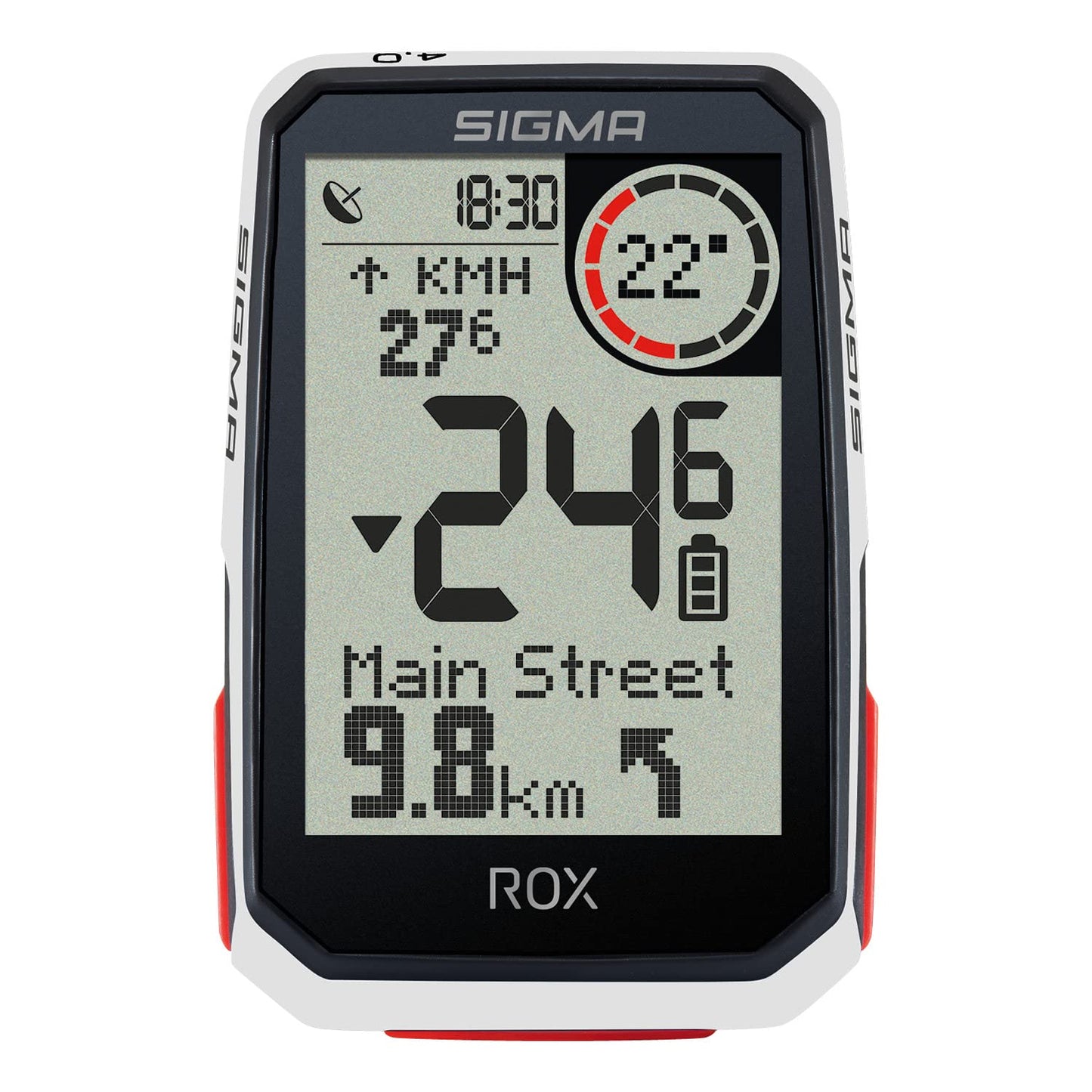 SIGMA ROX 4.0 White| Wireless bike computer GPS & Navigation incl. GPS mount | Outdoor GPS Navigation with altitude measurement | Color: White