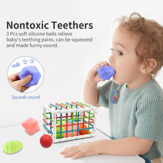 Montessori baby toys for 1 year olds, fine motor skills educational toy set, 9 colorful shape sorters for toddlers girls boys 1 2 3 years old.