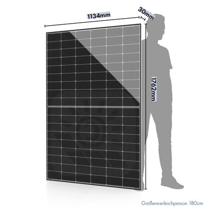 445W Bifacial glass-glass PV modules with 2x1.6mm glass, cutting-edge n-Type technology, expansion modules for your mini solar system, balcony power plant, or DIY complete system.