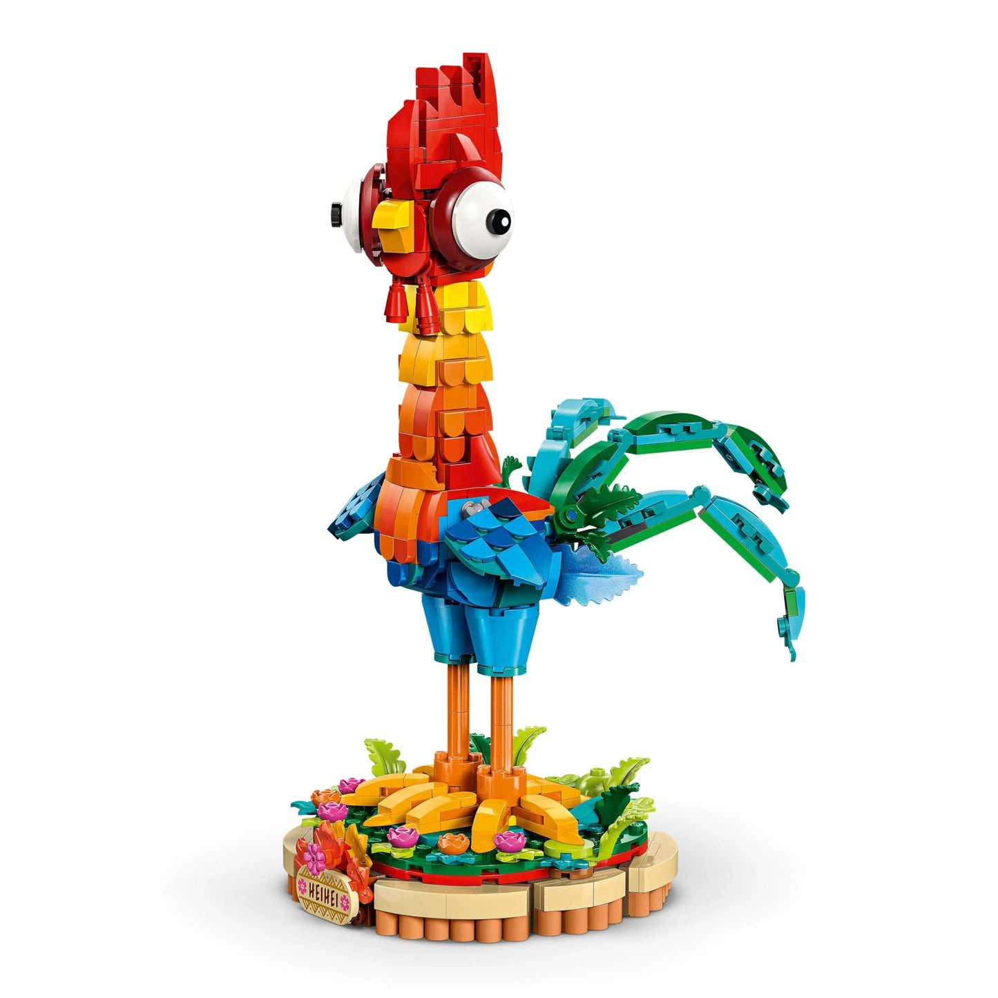 LEGO | Disney Moana 2: Heihei Toy - Animal figure for playing & displaying with rotating head, movable wings & tail feathers, and stand - Gift for girls aged 9+ - 43272