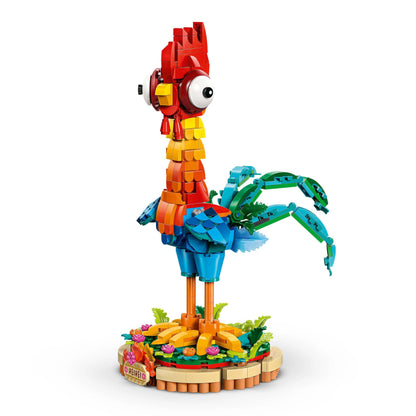 LEGO | Disney Moana 2: Heihei Toy - Animal figure for playing & displaying with rotating head, movable wings & tail feathers, and stand - Gift for girls aged 9+ - 43272