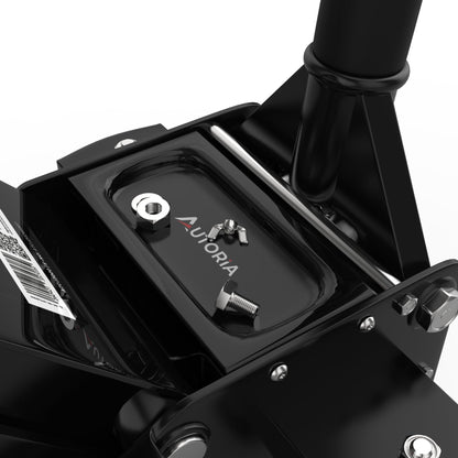 3T hydraulic jack - Low-profile floor jack with 2X rubber pad & dual piston - Quicklift from 75 mm lifting height - for cars, vehicles & SUVs - up to 3 tons lifting capacity - professional jack.