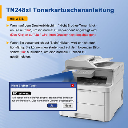TN248XL TN248 Compatible for Brother MFC-L3760CDW Toner Brother MFC-L3740CDW Toner Brother MFC-L3740CDWE Brother DCP-L3560CDW TN 248 Brother DCP-L3520CDWE MFC-L8390CDW Brother HL-L3240CDW HL-L3220CWE