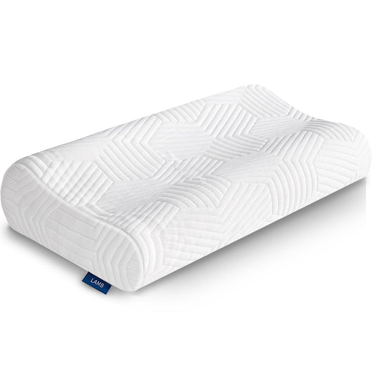 LAMB Adjustable Height Memory Foam Pillow Head Pillow, Neck Pillow Neck Support Pillow Ergonomic Pillow Anti-snoring Pillow with Removable Cover