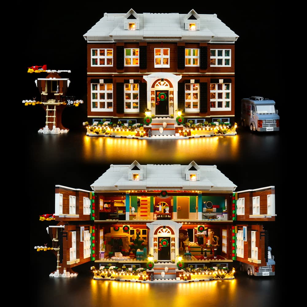 LocoLee LED light set compatible with LEGO Home Alone, decorative LED lighting set compatible with LEGO 21330 Exclusive Collectible Light Kit. Lights only, no model included (Standard).