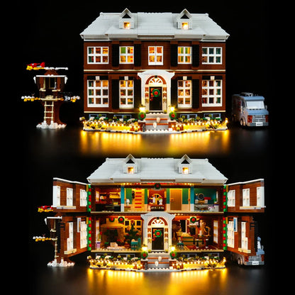 LocoLee LED light set compatible with LEGO Home Alone, decorative LED lighting set compatible with LEGO 21330 Exclusive Collectible Light Kit. Lights only, no model included (Standard).