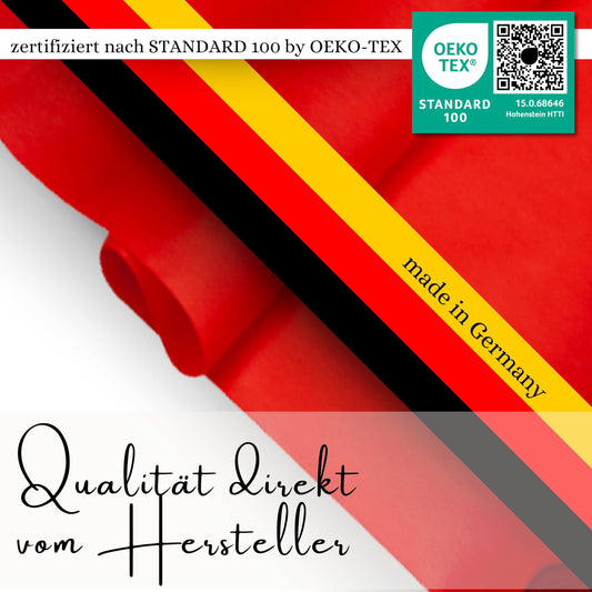 Sensalux Light tablecloth roll, Oeko-TEX® 100 - Made in Germany - 25m long (color of choice), red, 1.10m x 25m, fabric-like non-woven material, perfect for any party, club event, birthday celebration.