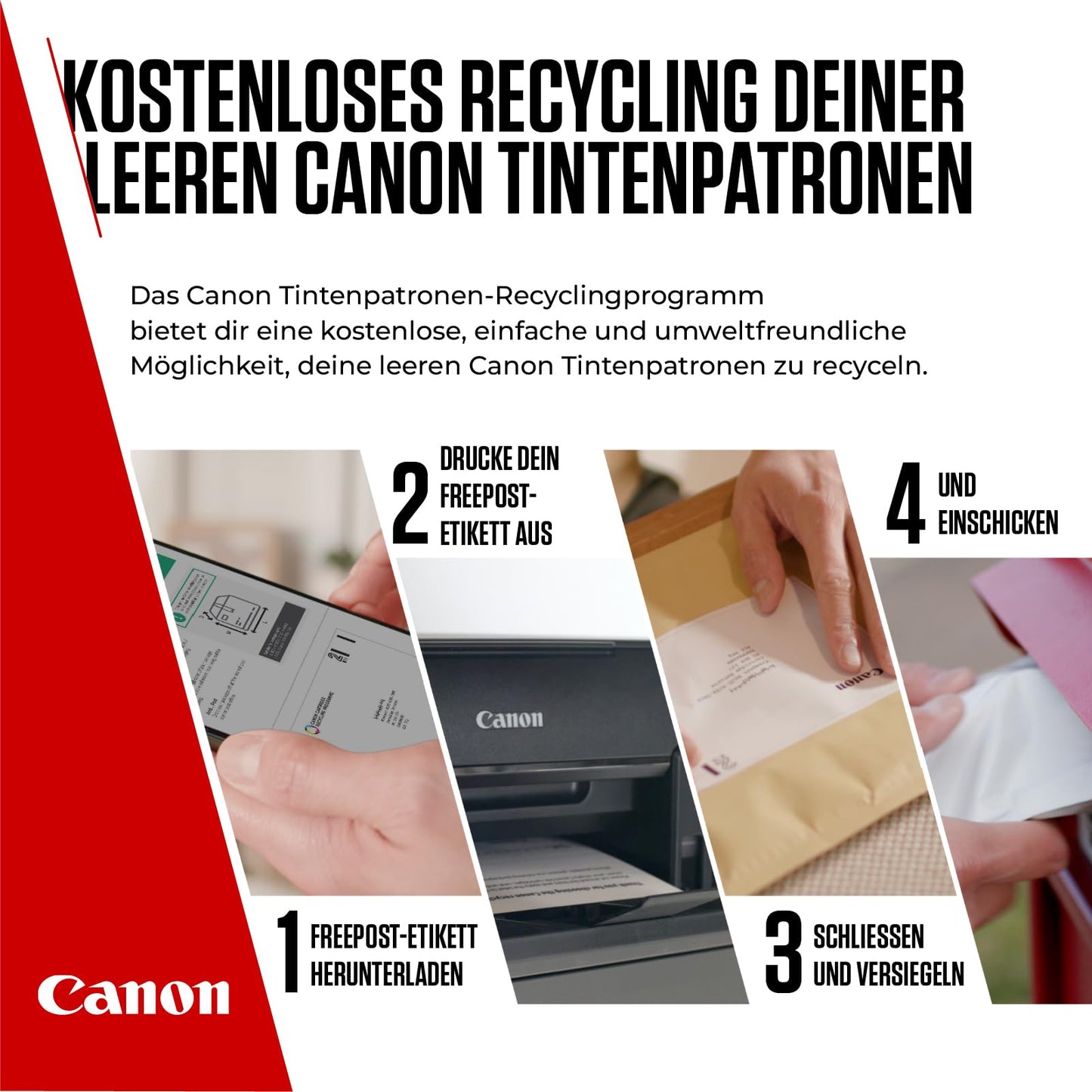 Canon ink cartridges & paper multipack - PG-575/CL-576 Original printer cartridges 2 pack (1 x black, 1 x color) & 4x6 photo paper (50 sheets)