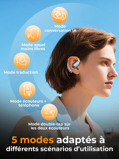 ki translator headphones, 3-in-1 translation headphones with 150 languages, 5 translation modes Real-time translator earbuds with APP, 60Hrs, Bluetooth 5.4 translator earbuds for Learning, Travel, Business