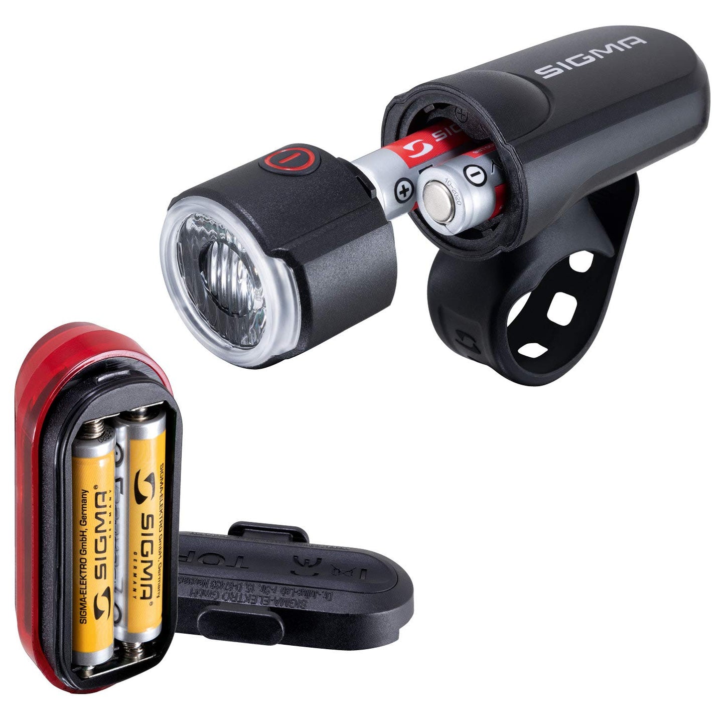 SIGMA Aura 30 & Curve | battery-powered bike lights set | tool-free installation | splash-proof | StVZO approved | front + rear bike light