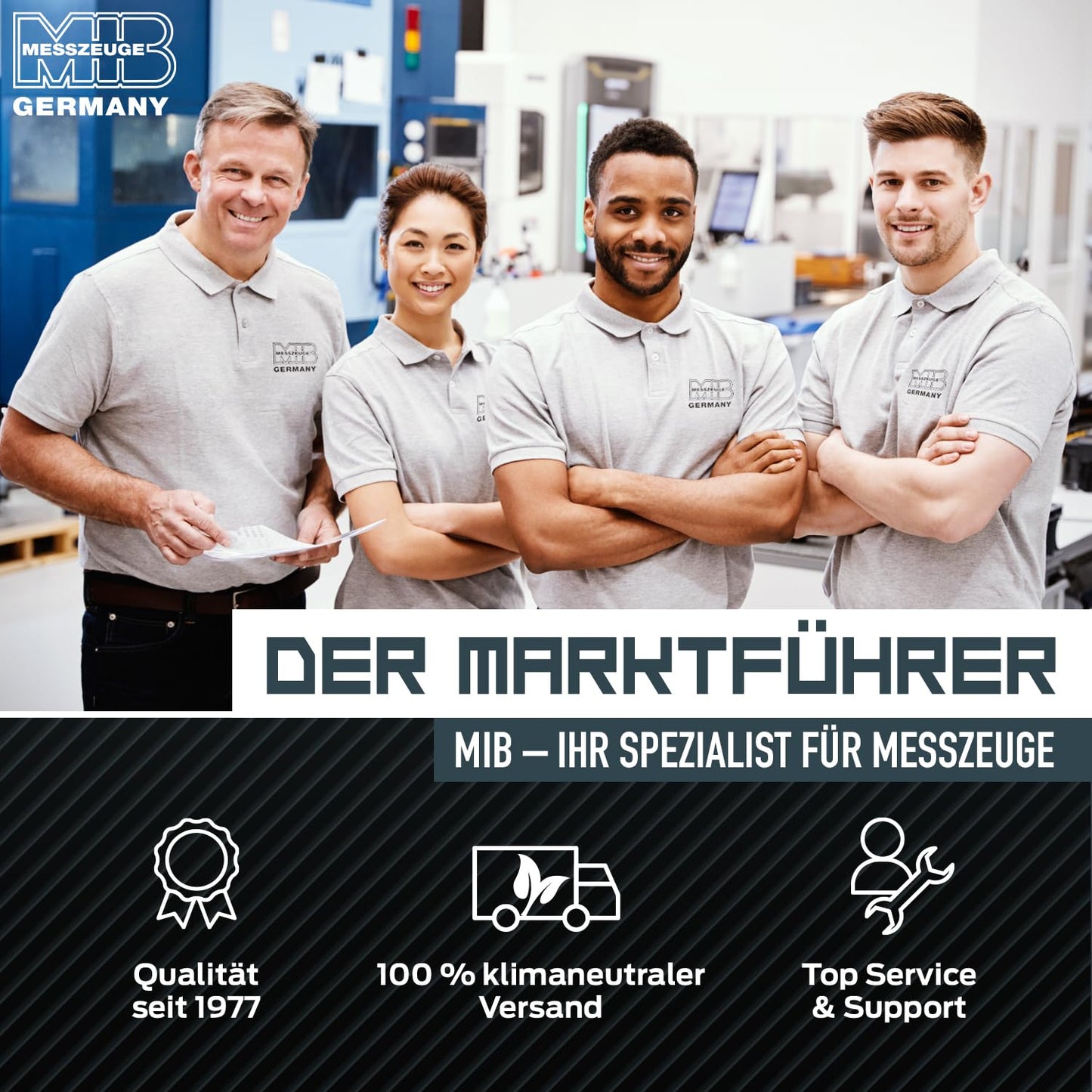 MIB Digital Caliper with Wheel DIN 862 300mm | Tool for precise measurements | Digital caliper made of stainless steel | Digital sliding caliper with large LCD display | 4-way measurement