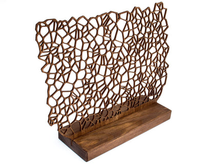 Wooden earring holder - Handmade earring storage with unique design - Eco-friendly jewelry accessory gift