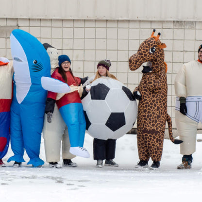 AirSuit® Inflatable Costume Football Soccer | Unique Inflatable Costume | Premium Quality | Size 160 to 190cm | Polyester | Comfortable to Wear | Durable | With Inflation System | OriginalCup®