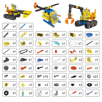 HOMETTER Building Toy for 5-12 Year Old Boys Gift, 6 in 1 Engineering Excavator Toy, Kids STEM Learning Toy Educational Building Kit