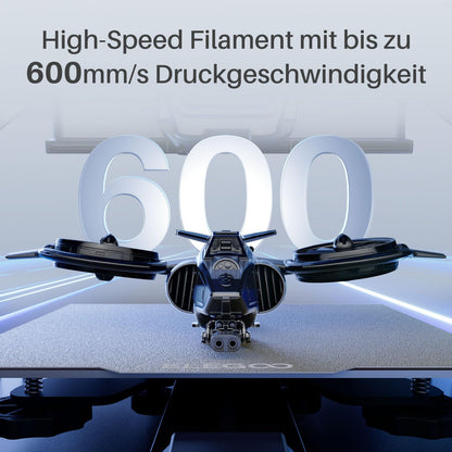 ELEGOO High Speed PLA+ Filament 1.75mm White 1 KG, Rapid PLA Plus 3D Printer Speedy Filament, 600 mm/s High Speed Printing, Dimensional Accuracy +/-0.02mm, 1kg Spool (2.2lbs)