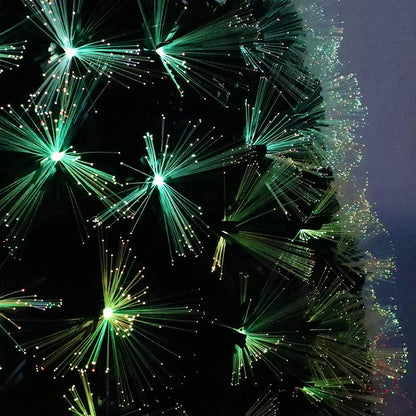 Artificial Christmas Trees 180CM Fibre Optic Christmas Tree with Pine Needle LED Lighting for Christmas Decoration at Home and Office (200 LEDs, Multicoloured Pine Needle)