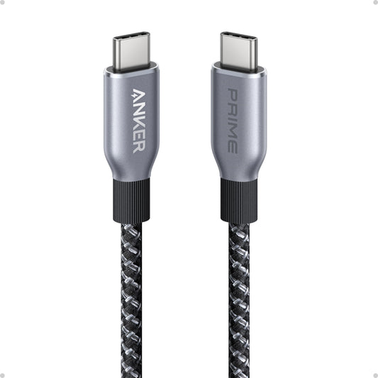Anchor Prime USB C to USB C cable, 240W 90cm fast charging cable USB C, Upcycled nylon in braided design, 100 years durability, USB 2.0 cable for iPhone 16/16 Pro/16 Pro Max/16 Plus, MacBook, Galaxy S24