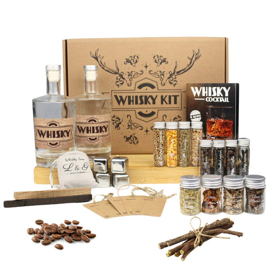 L&G® - Arranged Whisky Making and Tasting Kit - Gift Ideas - Original DIY Whisky Gift Set - Christmas, Birthday - Made in France - High-Quality Ingredients and Accessories